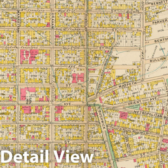 Historic Map : Vol. 1, Brooklyn 1908 Plate 014 , Atlas Borough of Brooklyn , Vintage Wall Art