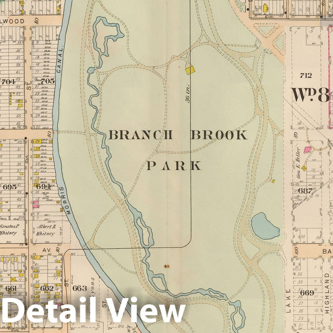 Historic Map : Atlas City of Newark, Newark 1901 Plate 016 , Vintage Wall Art