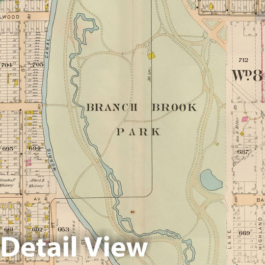 Historic Map : Atlas City of Newark, Newark 1901 Plate 016 , Vintage Wall Art