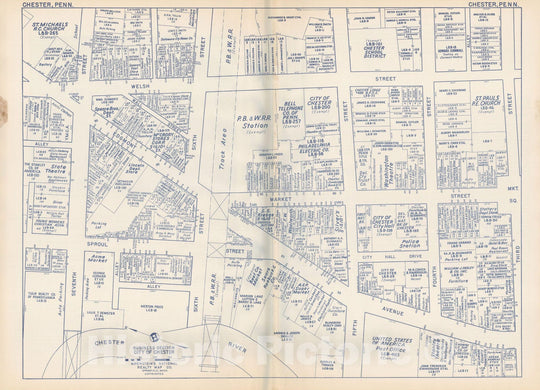 Historic Map : States of PA, VA & WV, FIX ME chester 1950 , Nirenstein's Real Estate Atlas , Vintage Wall Art