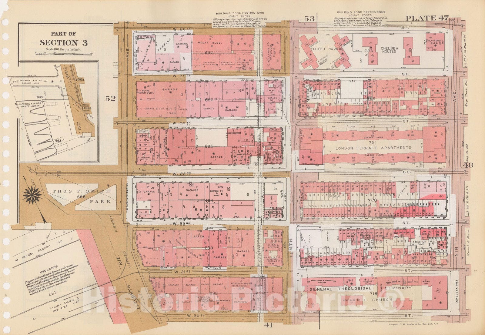 Historic Map : Manhattan Land Book 1955 - Updated Through Nov 7th, New York City 1975 Plate 047 , Vintage Wall Art