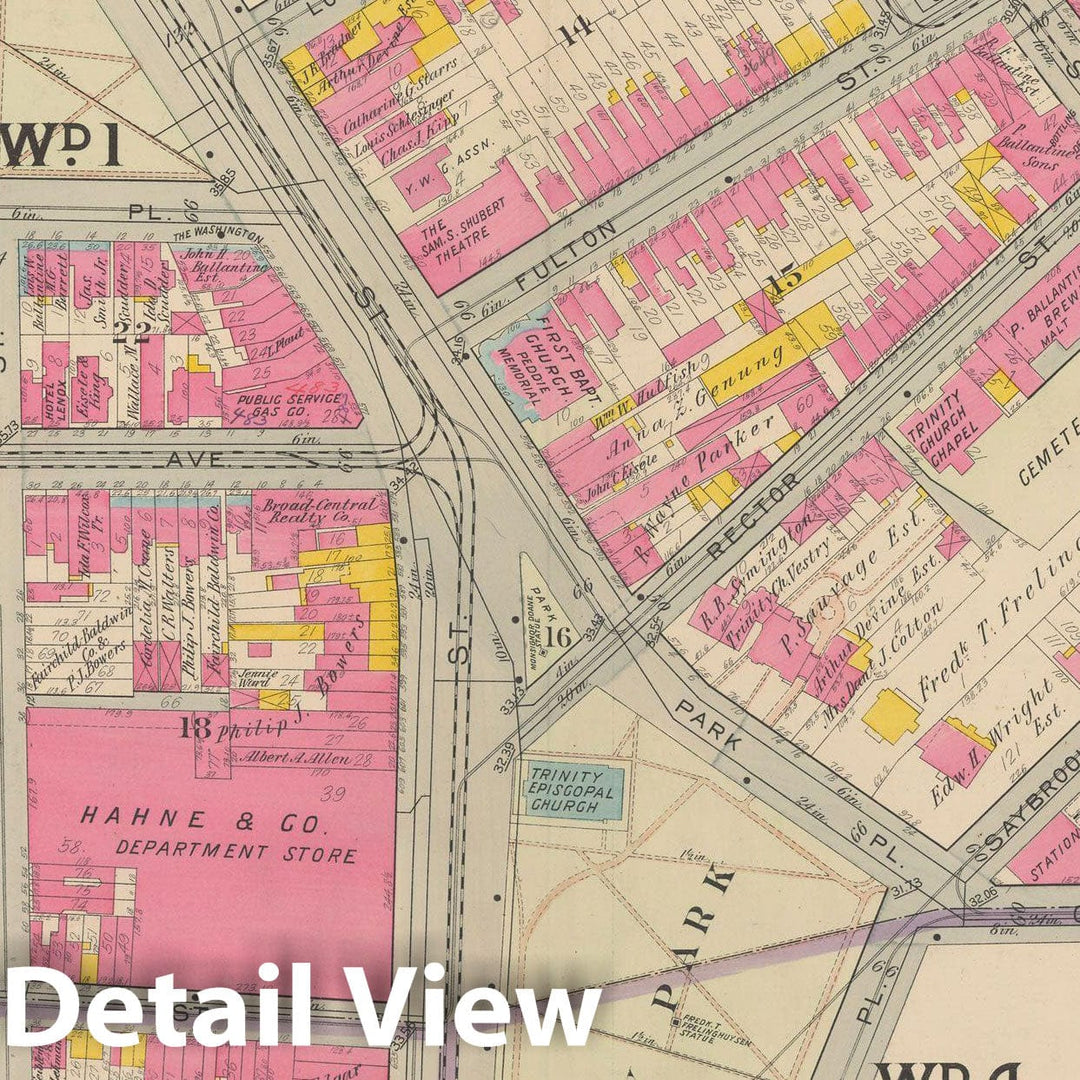 Historic Map : Atlas of Newark, Volume 1, Newark 1911 Plate 006 , Vintage Wall Art