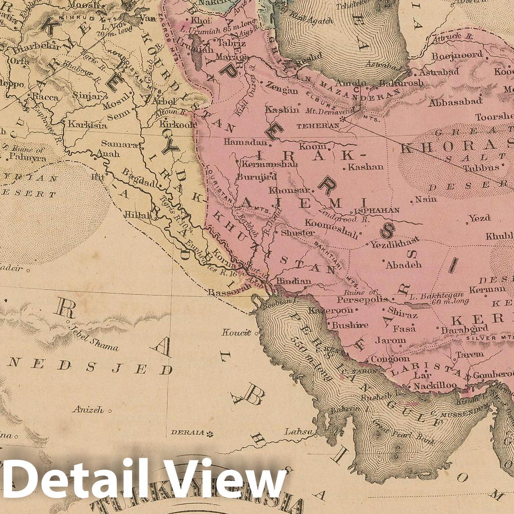 Historic Map : McNally's Improved System of Geography, Asia 1856 , Vintage Wall Art