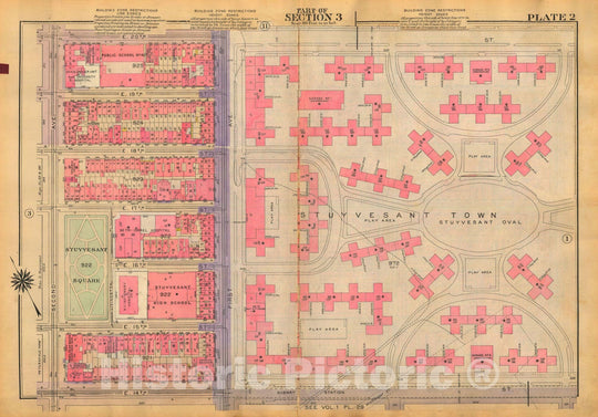 Historic Map : Atlas City of New York, Borough of Manhattan, Volume Two, 14th Street to 59th Street, Manhattan 1928 Plate 002 , Vintage Wall Art