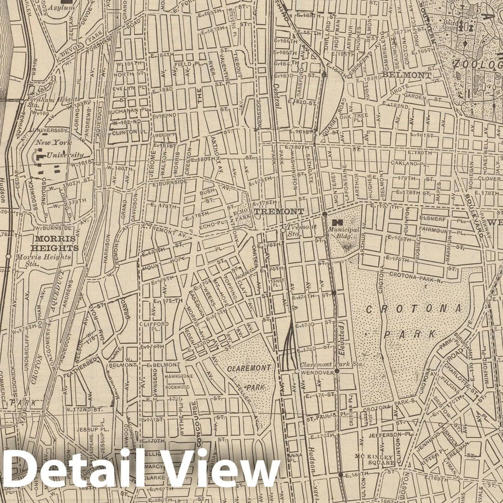 Historic Map : Manhattan & The Bronx 1913 , Vintage Wall Art