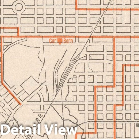 Historic Map : Paducah 1914 , North American Electric Power and Traction Companies , Vintage Wall Art