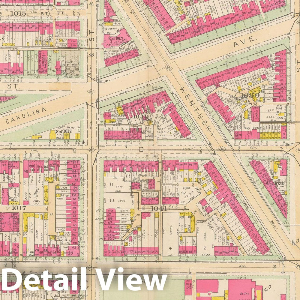 Historic Map : Atlas of Washington D.C. Volume 2 (NE, SE, SW), Washington 1928 Plate 029 , Vintage Wall Art