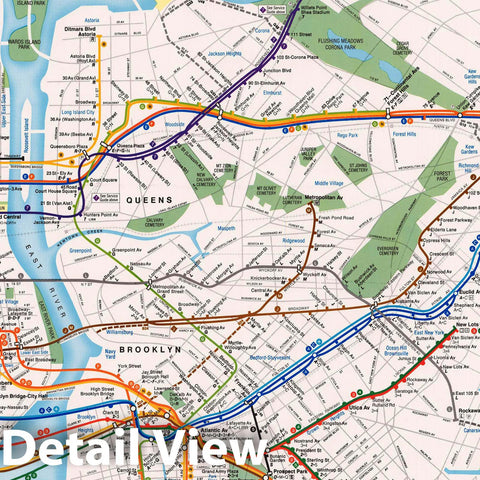 Historic Map : New York City Transit Maps, New York City Subway Map 1985 Railroad Catography , Vintage Wall Art