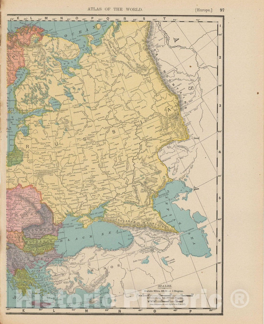 Historic Map : Europe 1900 , Universal Atlas World , Vintage Wall Art