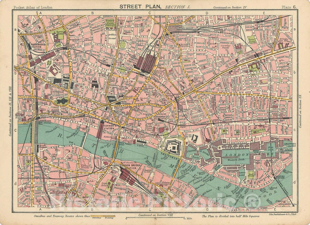 Historic Map : Europe, London 1917 Plate 006 , Vintage Wall Art