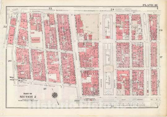 Historic Map : Manhattan Land Book 1955 - Updated Through Nov 7th, New York City 1975 Plate 019 , Vintage Wall Art