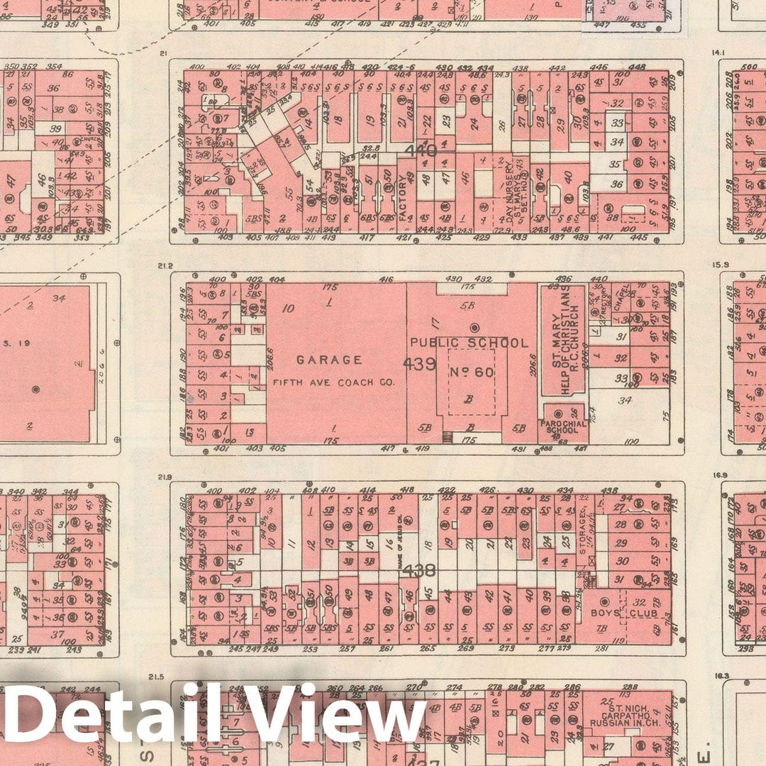 Historic Map : Manhattan Land Book 1955 - Updated Through Nov 7th, New York City 1975 Plate 029 , Vintage Wall Art