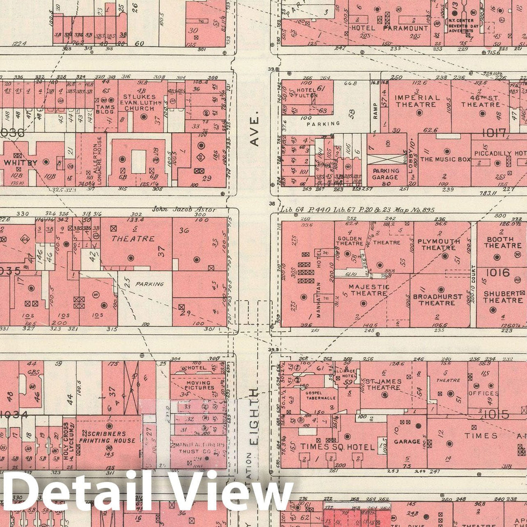 Historic Map : Manhattan Land Book 1955 - Updated Through Nov 7th, New York City 1975 Plate 071 , Vintage Wall Art