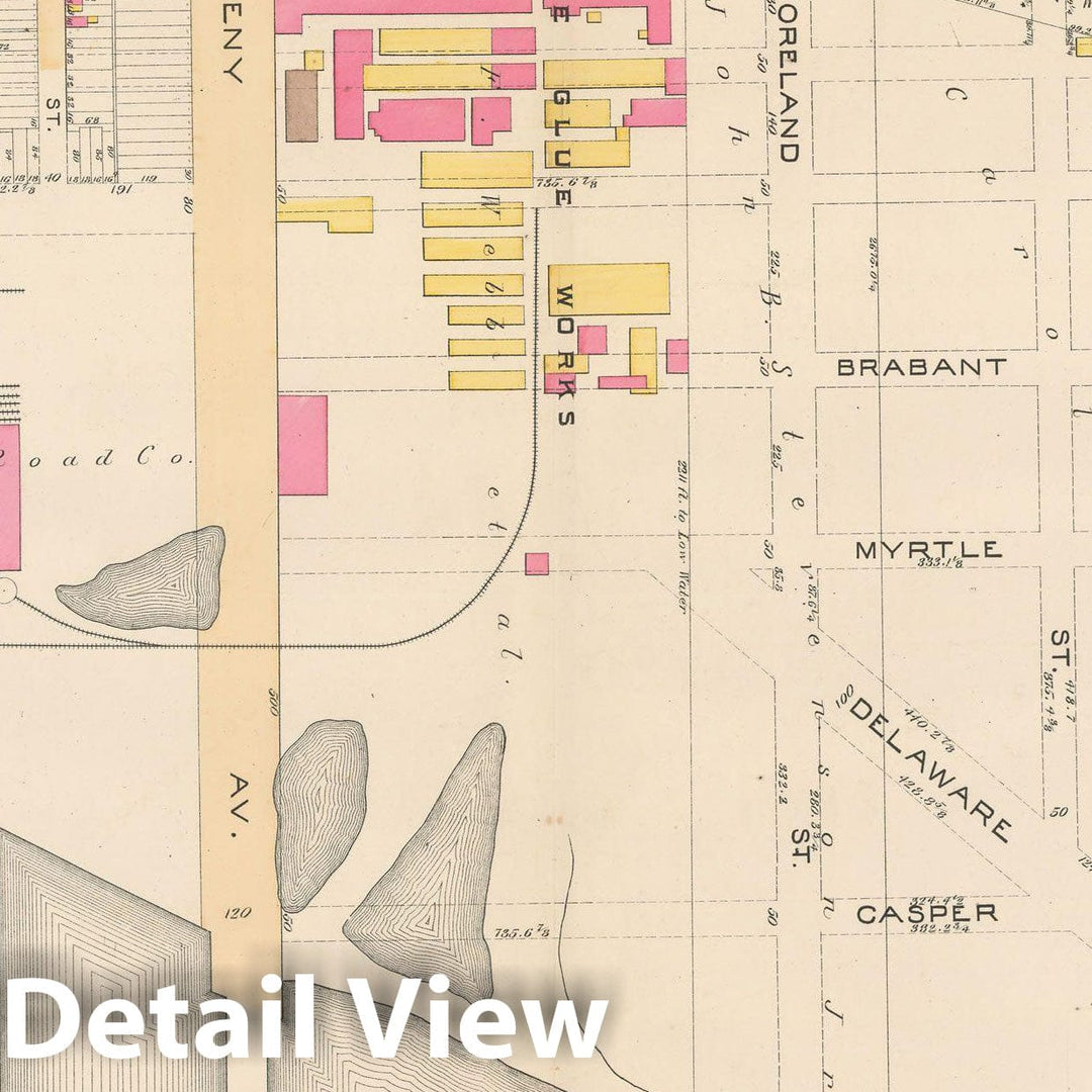 Historic Map : Atlas City of Philadelphia Volume 9 25th and 33rd Wards, Philadelphia 1891 Plate 024 , Vintage Wall Art