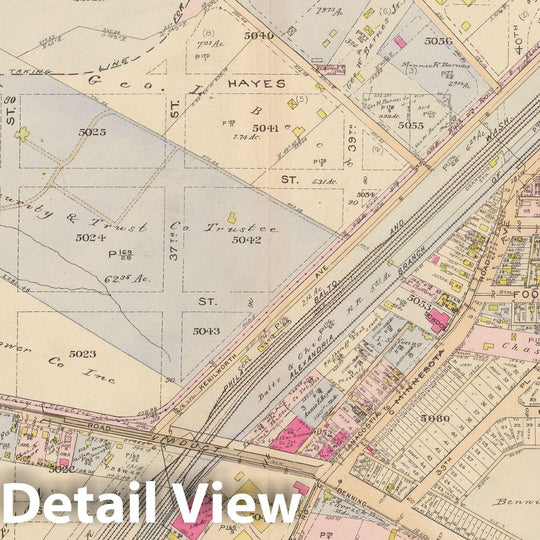 Historic Map : Atlas of Washington D.C. Volume 4 (NE, SE), Washington 1927 Plate 014 , Vintage Wall Art