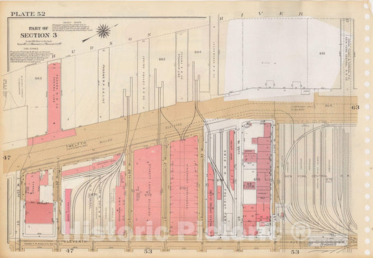 Historic Map : Manhattan Land Book 1955 - Updated Through Nov 7th, New York City 1975 Plate 052 , Vintage Wall Art