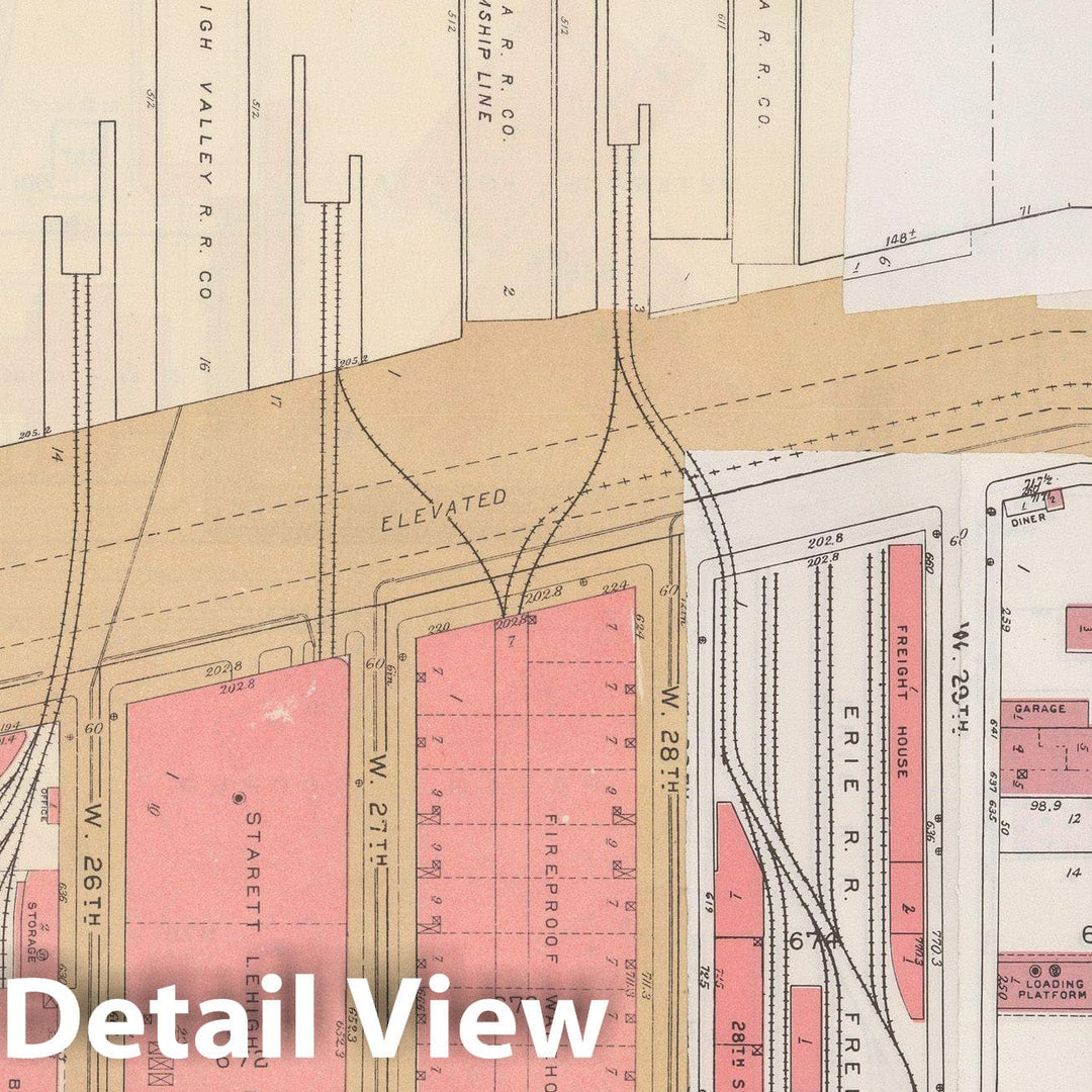 Historic Map : Manhattan Land Book 1955 - Updated Through Nov 7th, New York City 1975 Plate 052 , Vintage Wall Art