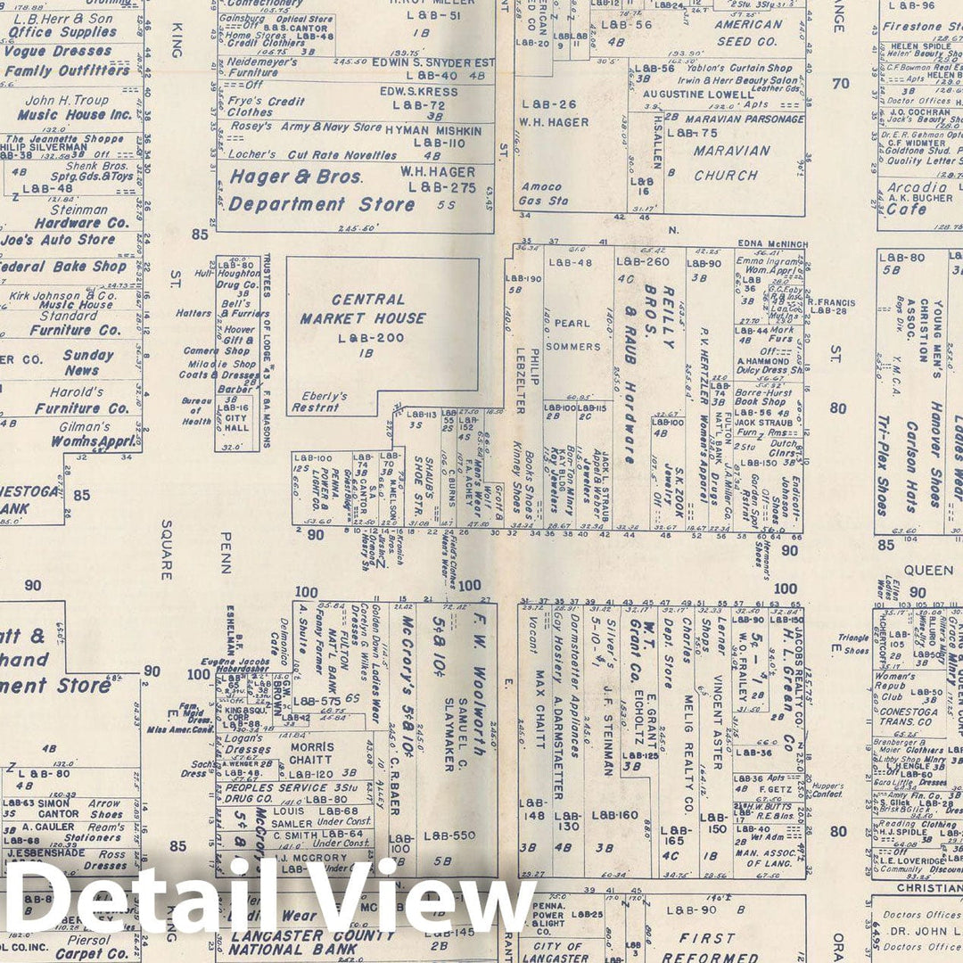 Historic Map : States of PA, VA & WV, Lancaster 1950 , Nirenstein's Real Estate Atlas , Vintage Wall Art