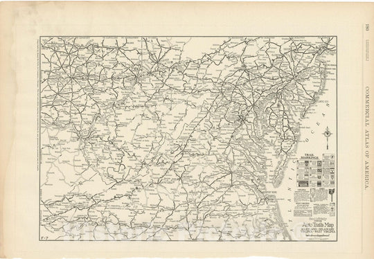 Historic Map : Delaware & Maryland & Virginia & West Virginia 1925 , Vintage Wall Art