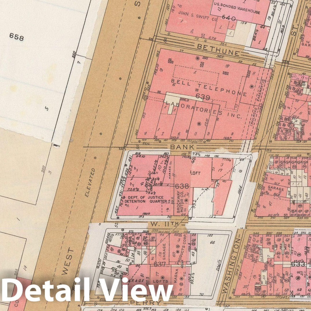 Historic Map : Manhattan Land Book 1955 - Updated Through Nov 7th, New York City 1975 Plate 036 , Vintage Wall Art