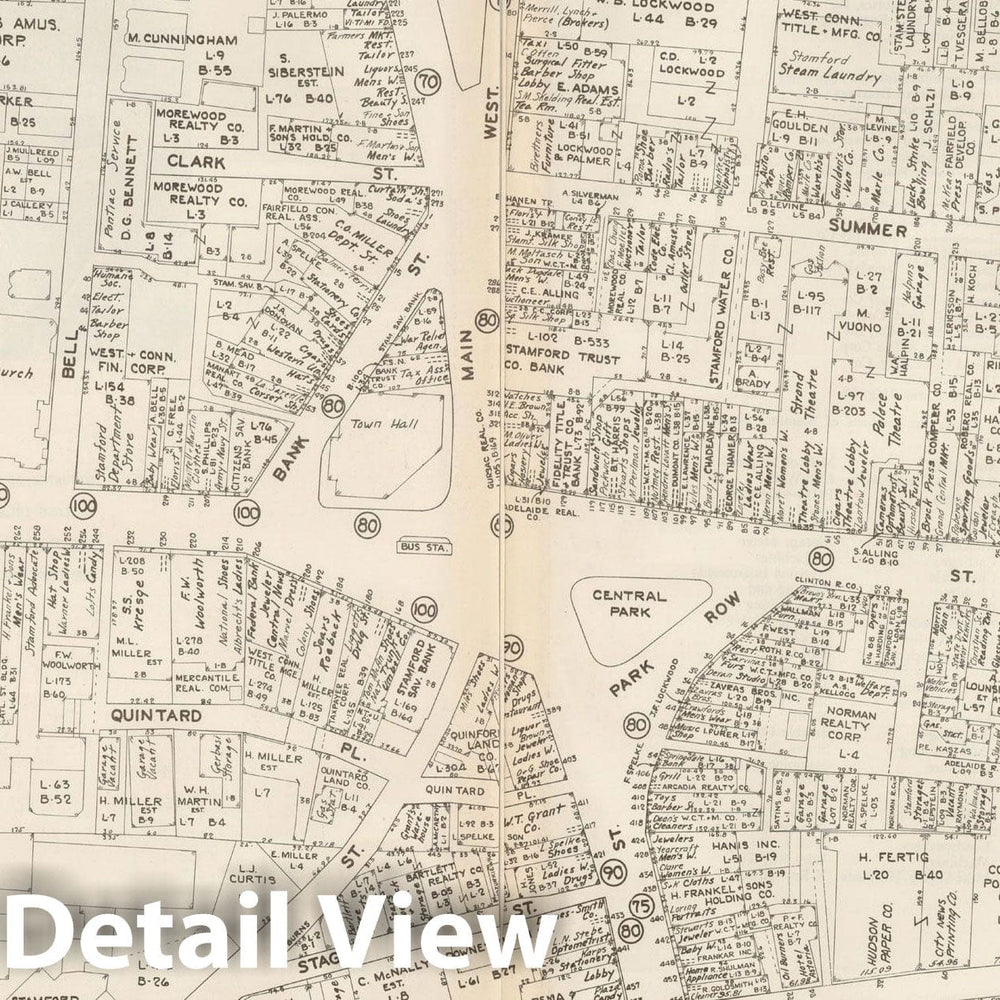 Historic Map : New England States Ed., Stamford 1946 , Nirenstein's National Preferred Real Estate Locations of Business Properties , Vintage Wall Art