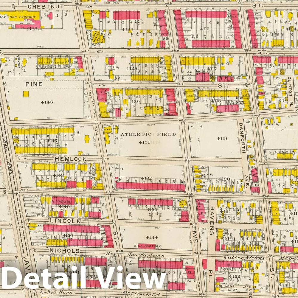 Historic Map : Vol. 1, Brooklyn 1908 Plate 040 , Atlas Borough of Brooklyn , Vintage Wall Art