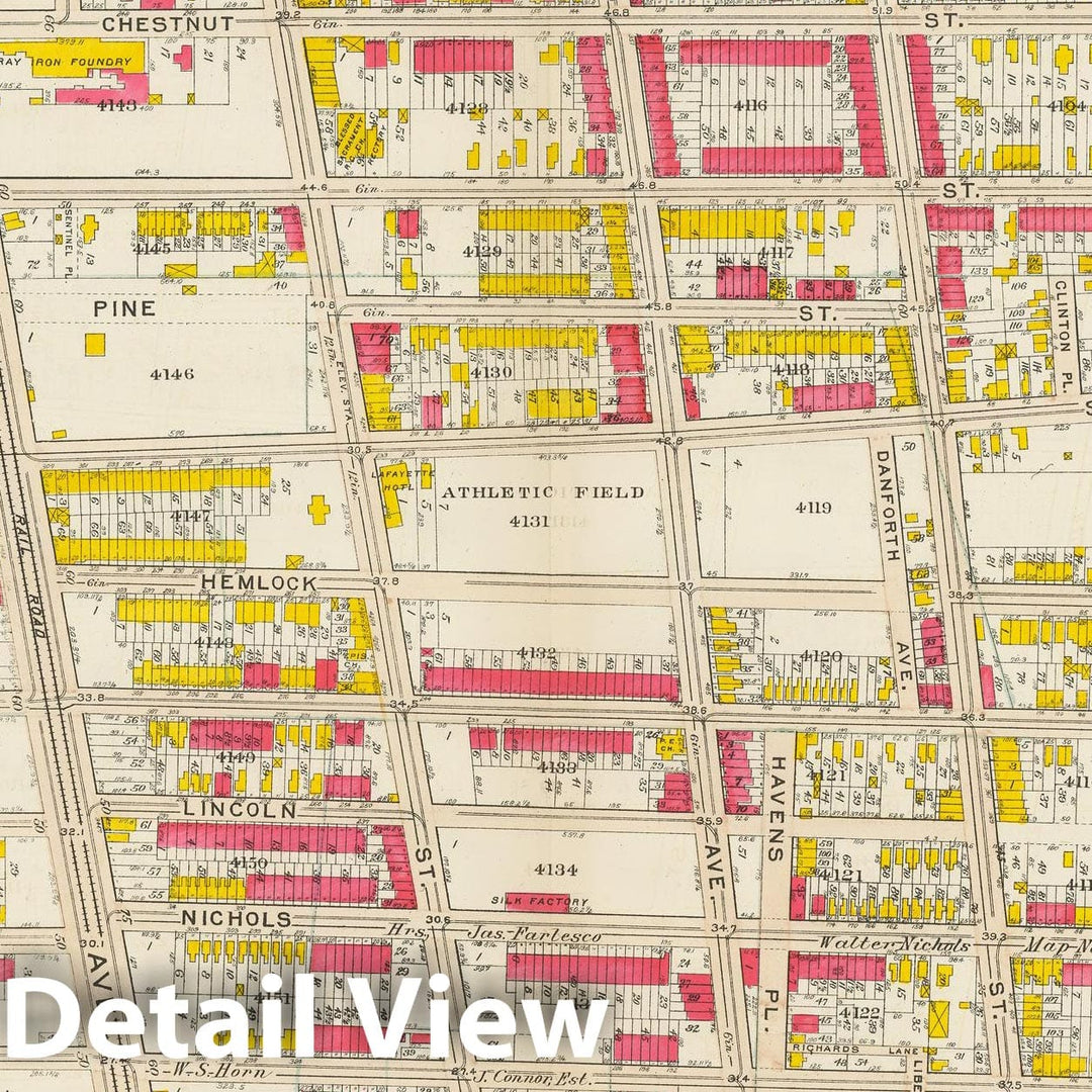 Historic Map : Vol. 1, Brooklyn 1908 Plate 040 , Atlas Borough of Brooklyn , Vintage Wall Art