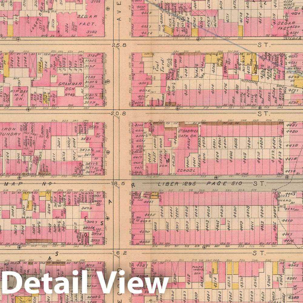 Historic Map : Atlas City of New York, Vol. 3; 16, Manhattan 1883 Plate 014 , Vintage Wall Art