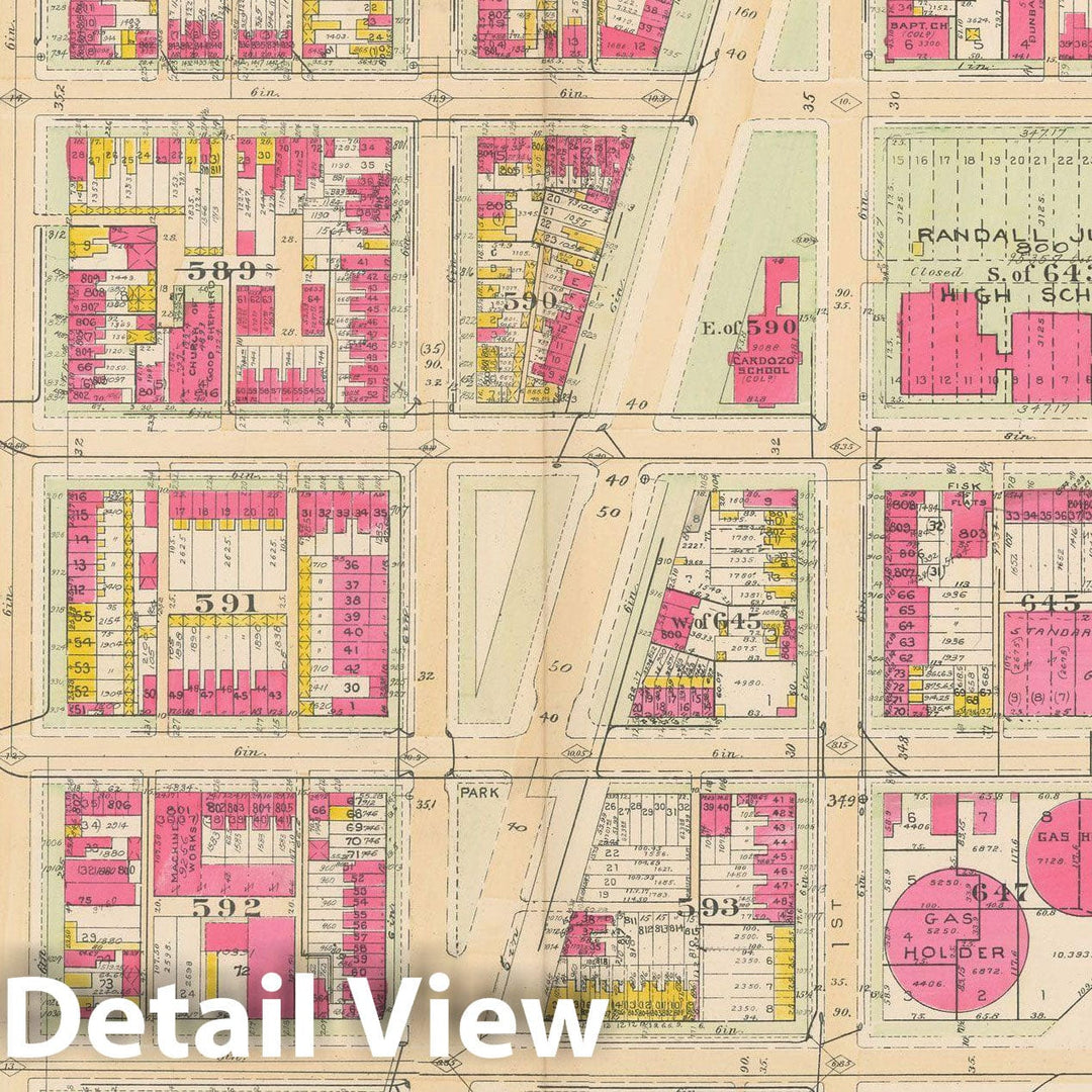 Historic Map : Atlas of Washington D.C. Volume 2 (NE, SE, SW), Washington 1928 Plate 007 , Vintage Wall Art