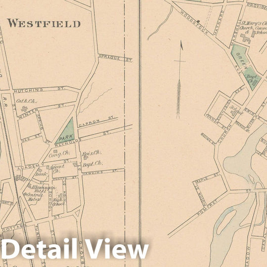 Historic Map : Brooklyn & Killingly & Putnam 1893 , Town and City Atlas State of Connecticut , Vintage Wall Art