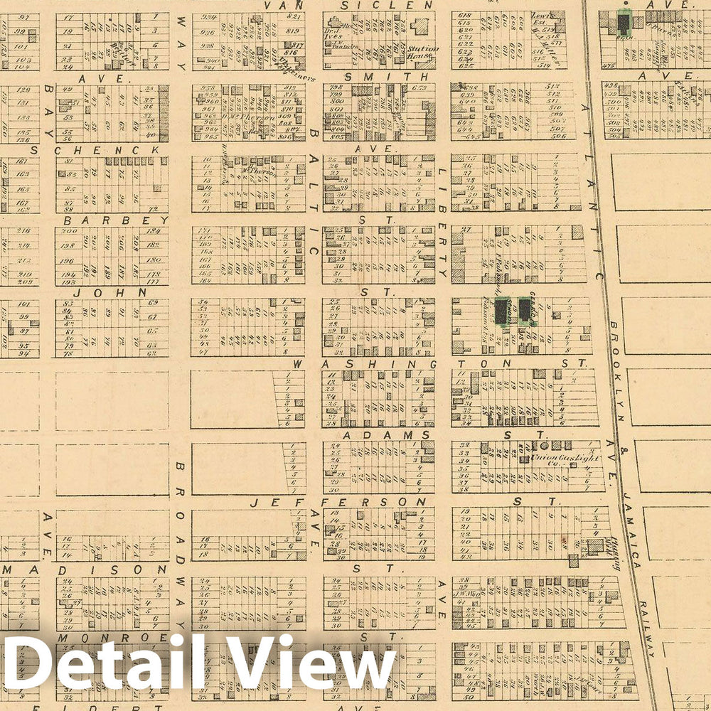 Historic Map : Atlas of Long Island, New York, Brooklyn & New Lots 1873 , Vintage Wall Art