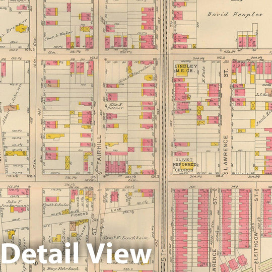 Historic Map : Atlas City of Philadelphia, 42nd Ward, Philadelphia 1913 Plate 006 , Vintage Wall Art