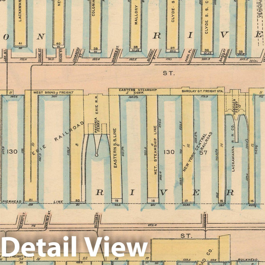 Historic Map : Land Book of the Borough of Manhattan, City of NY, Manhattan 1925 Plate 039 , Vintage Wall Art