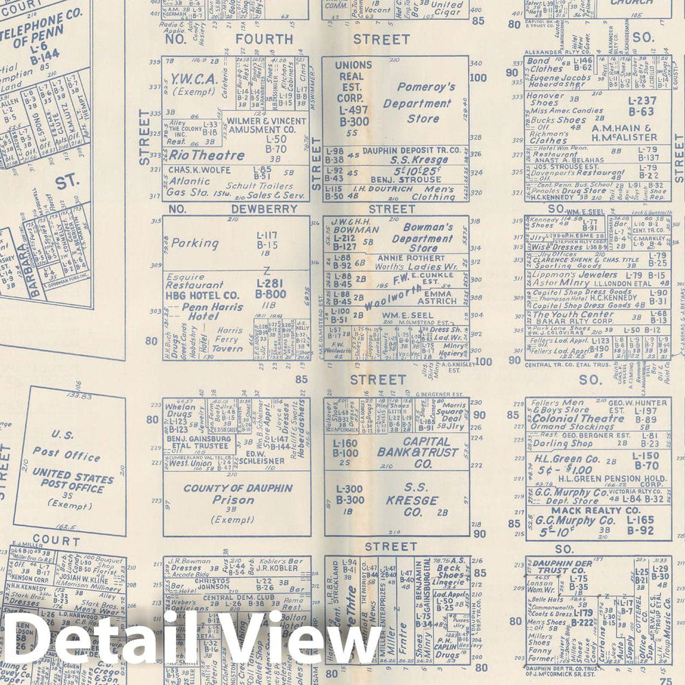 Historic Map : States of PA, VA & WV, Harrisburg 1950 , Nirenstein's Real Estate Atlas , Vintage Wall Art