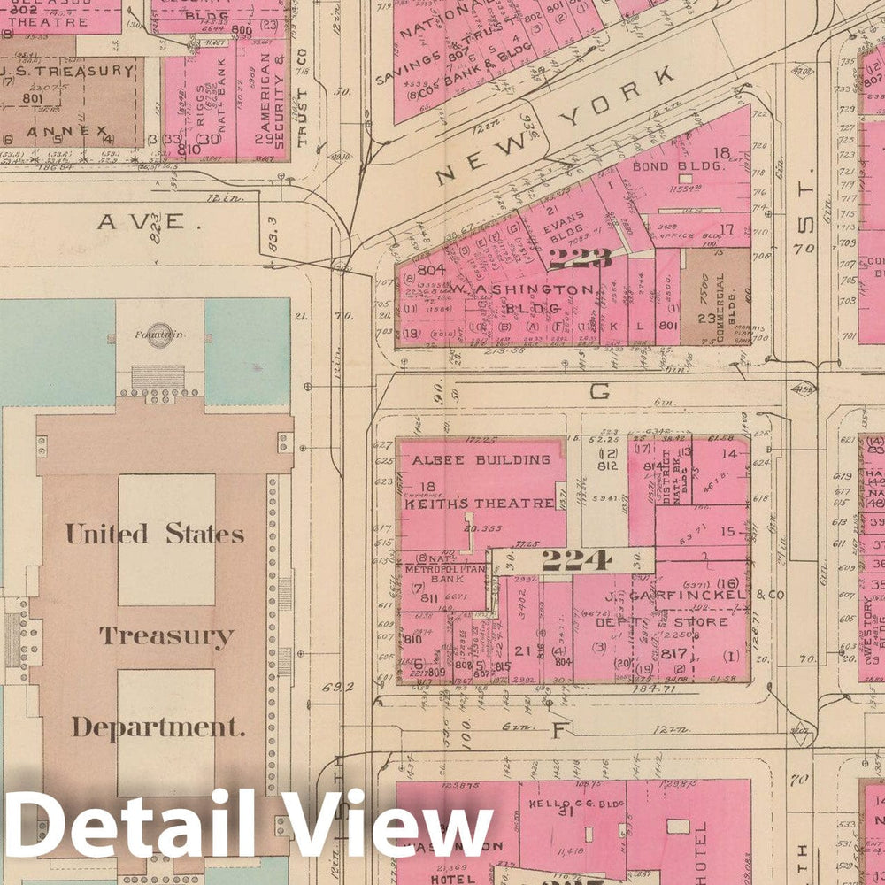 Historic Map : Atlas of Washington D.C. Volume 1 (Inner NW), Washington 1939 Plate 023 , Vintage Wall Art