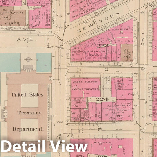 Historic Map : Atlas of Washington D.C. Volume 1 (Inner NW), Washington 1939 Plate 023 , Vintage Wall Art