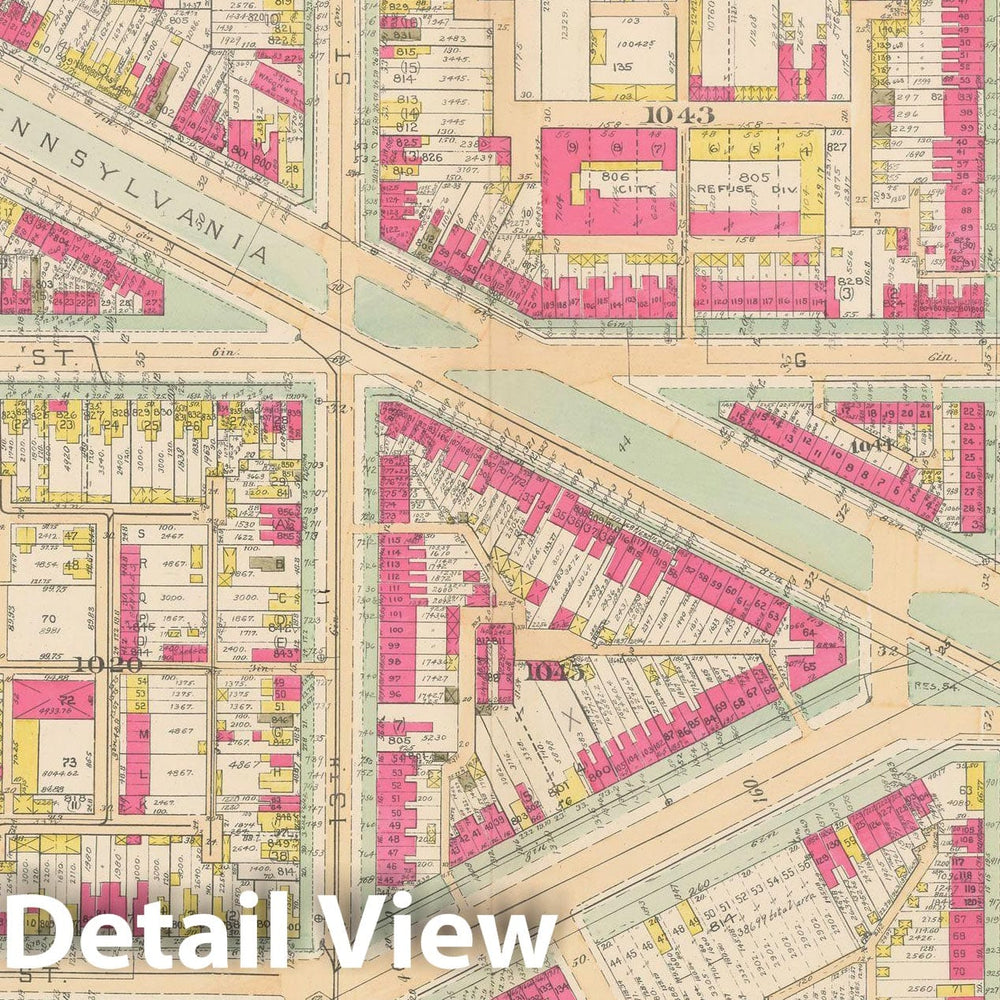 Historic Map : Atlas of Washington D.C. Volume 2 (NE, SE, SW), Washington 1928 Plate 030 , Vintage Wall Art