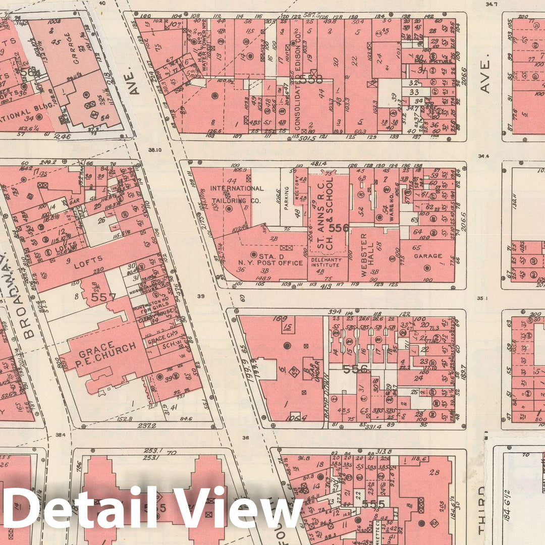 Historic Map : Manhattan Land Book 1955 - Updated Through Nov 7th, New York City 1975 Plate 030 , Vintage Wall Art