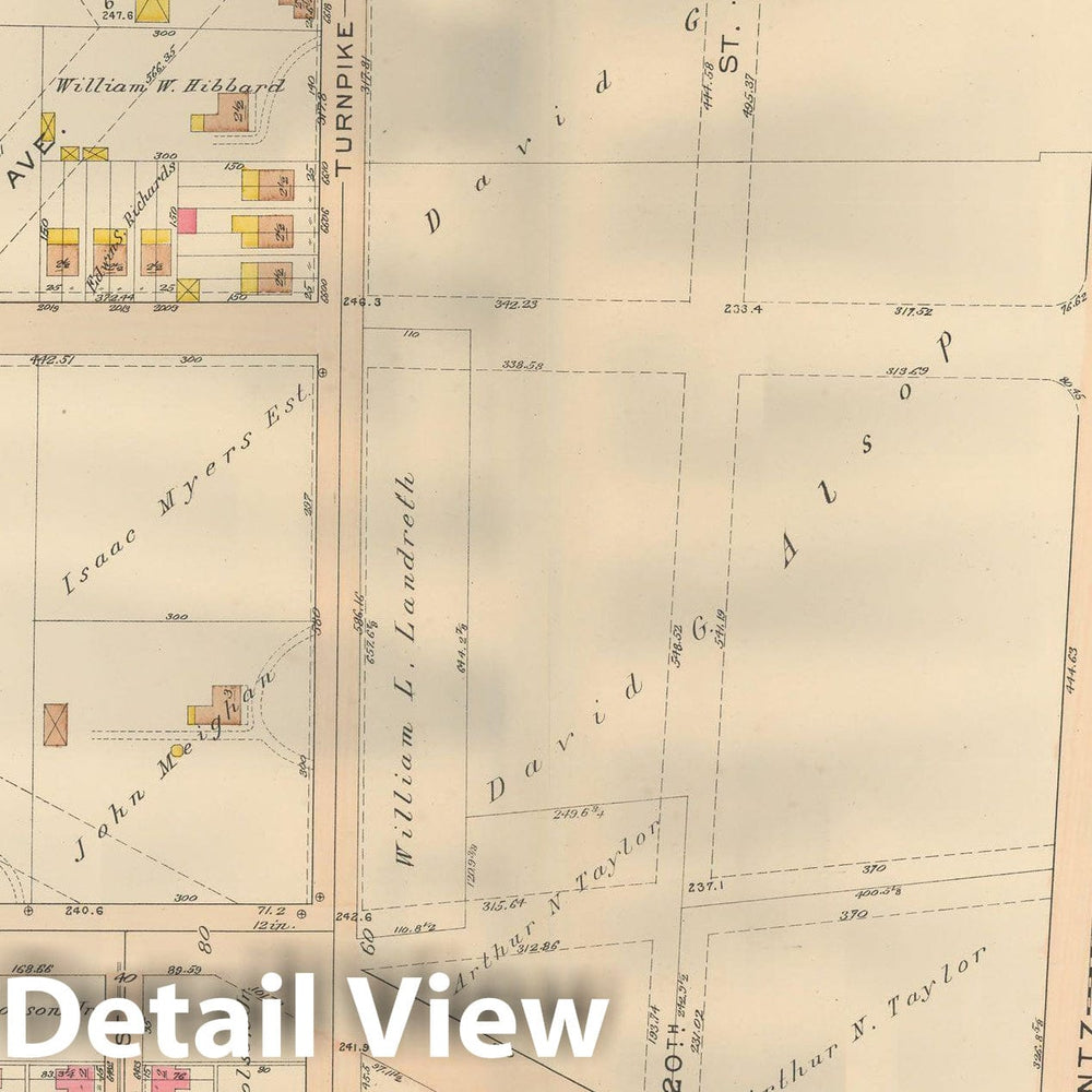 Historic Map : Atlas City of Philadelphia, 42nd Ward, Philadelphia 1913 Plate 026 , Vintage Wall Art