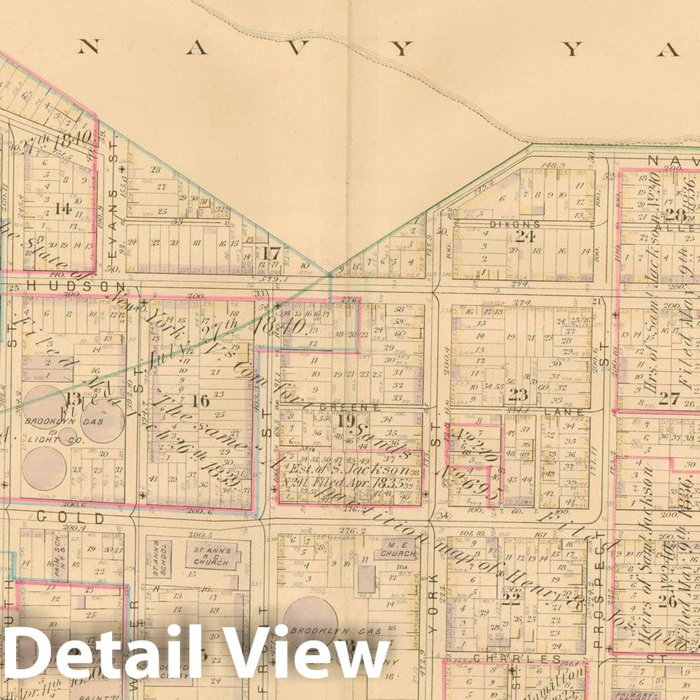 Historic Map : Atlas of Brooklyn Vols. 5 & 6, Brooklyn 1880 Vol. 5 Plate A , Vintage Wall Art