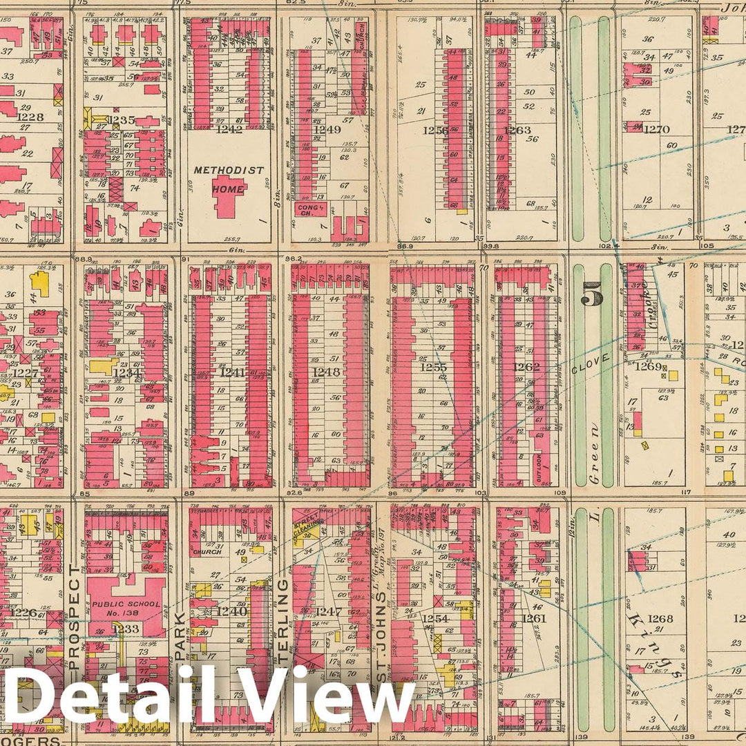 Historic Map : Vol. 1, Brooklyn 1908 Plate 026 , Atlas Borough of Brooklyn , Vintage Wall Art