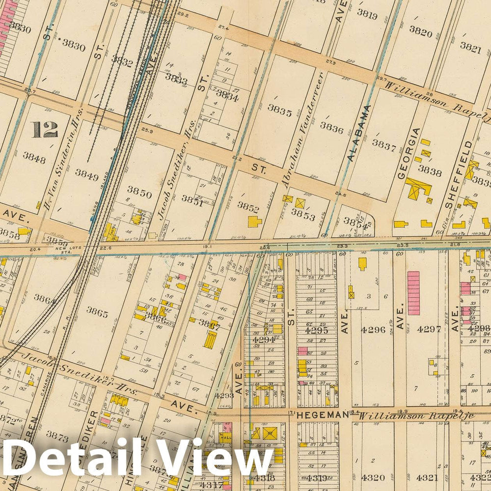 Historic Map : Vol. 1, Brooklyn 1908 Plate 042 , Atlas Borough of Brooklyn , Vintage Wall Art