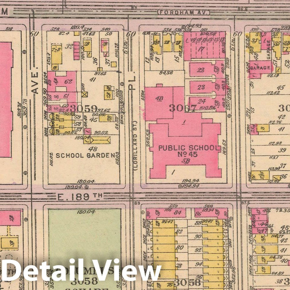 Historic Map : Borough of The Bronx, Sections 9-13, The Bronx 1928 Plate 122 , Vintage Wall Art