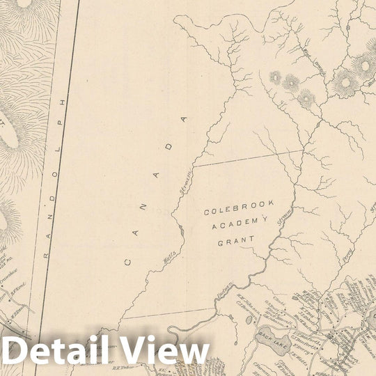 Historic Map : Carlisle & Hubbard & Pittsburg & Webster 1892 , Town and City Atlas State of New Hampshire , Vintage Wall Art