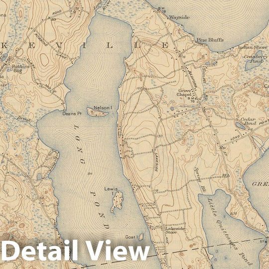 Historic Map : USGS 7.5 Minute Sheets and Quadrangles, Freetown & Lakeville & Middleborough & Taunton 1941 Topographic Map , Vintage Wall Art