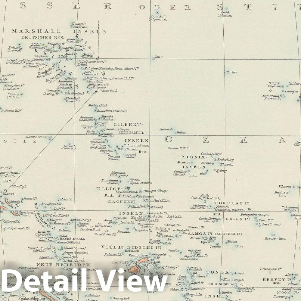 Historic Map : East Indies & Oceania 1899 , Andrees Allgemeiner Handatlas , Vintage Wall Art