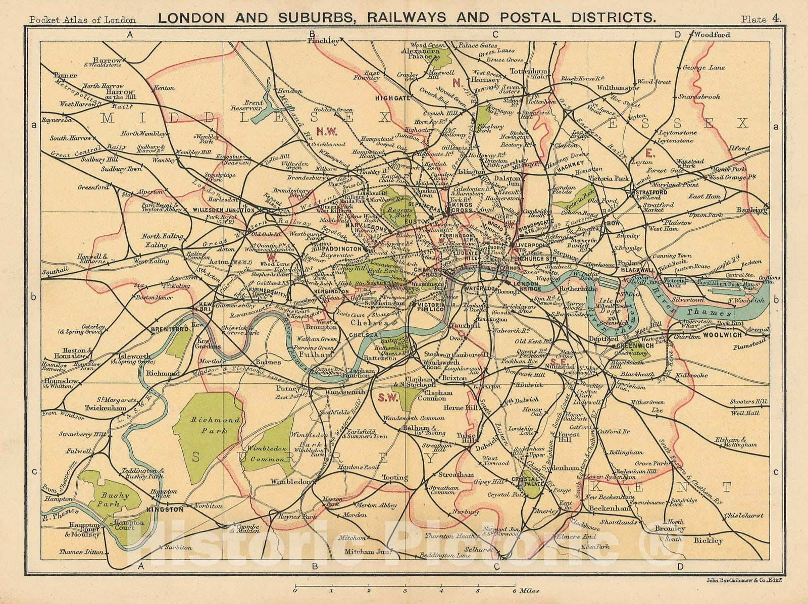 Historic Map : Europe, London 1917 Plate 004 , Vintage Wall Art