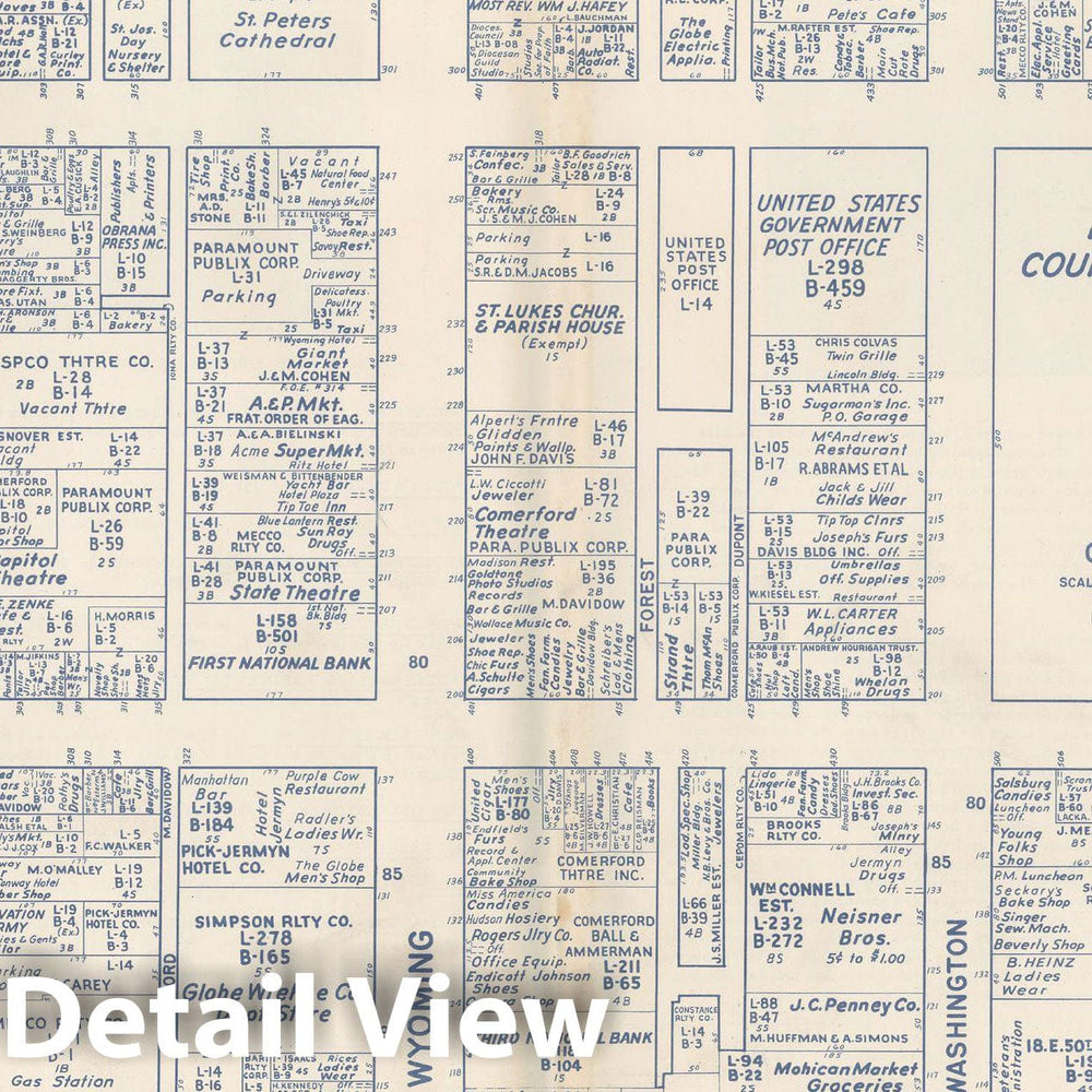 Historic Map : States of PA, VA & WV, Scranton 1950 , Nirenstein's Real Estate Atlas , Vintage Wall Art