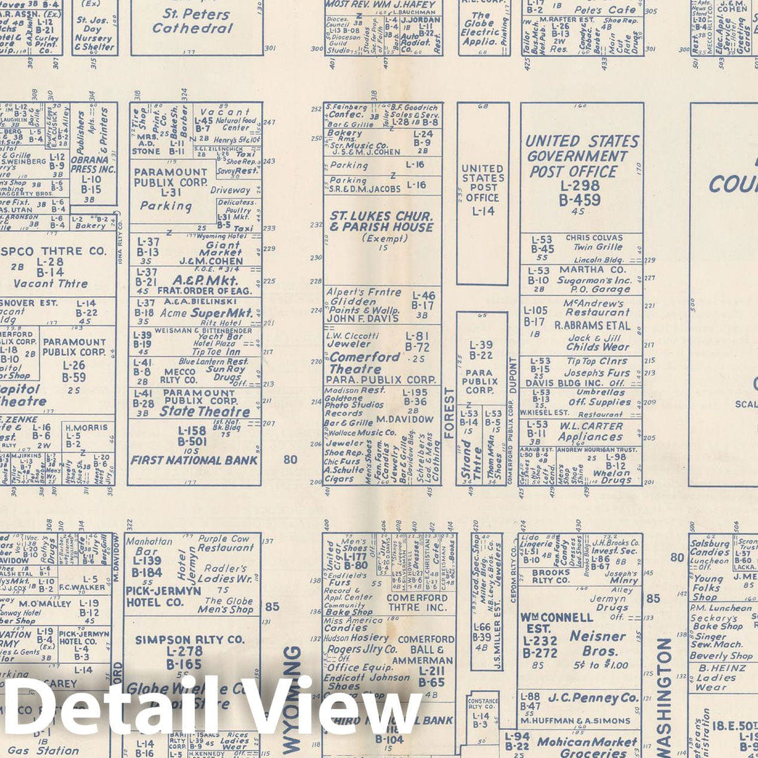 Historic Map : States of PA, VA & WV, Scranton 1950 , Nirenstein's Real Estate Atlas , Vintage Wall Art