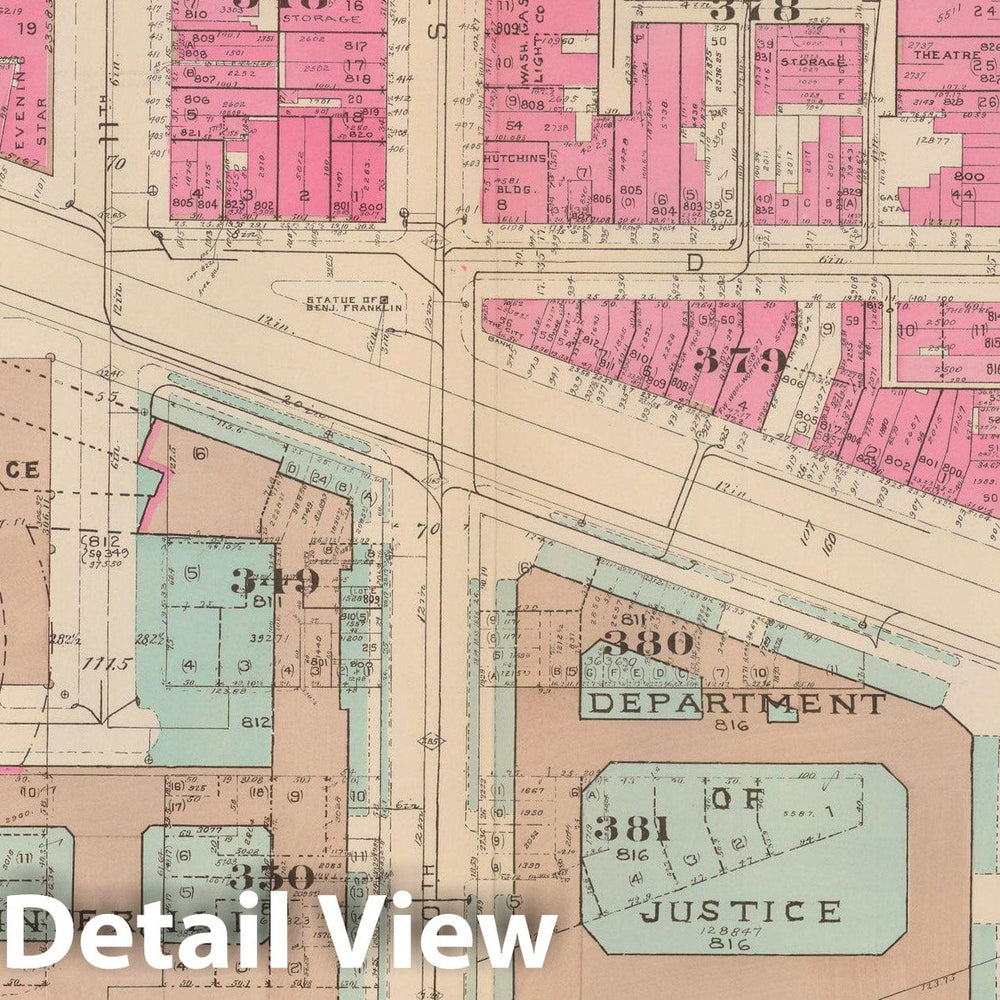 Historic Map : Atlas of Washington D.C. Volume 1 (Inner NW), Washington 1939 Plate 031 , Vintage Wall Art